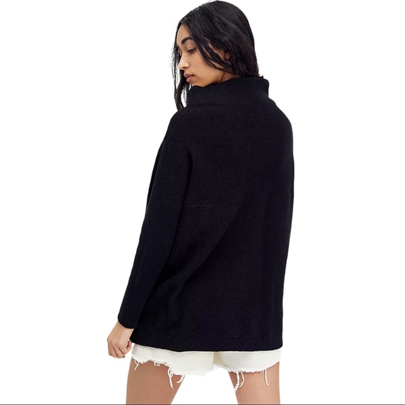 Free People Ottoman Slouchy Tunic Black EUC Small